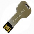8GB Ourspop U515 USB 2.0 de diseño en forma de llave de cambio en caliente la aleación de aluminio del disco de U